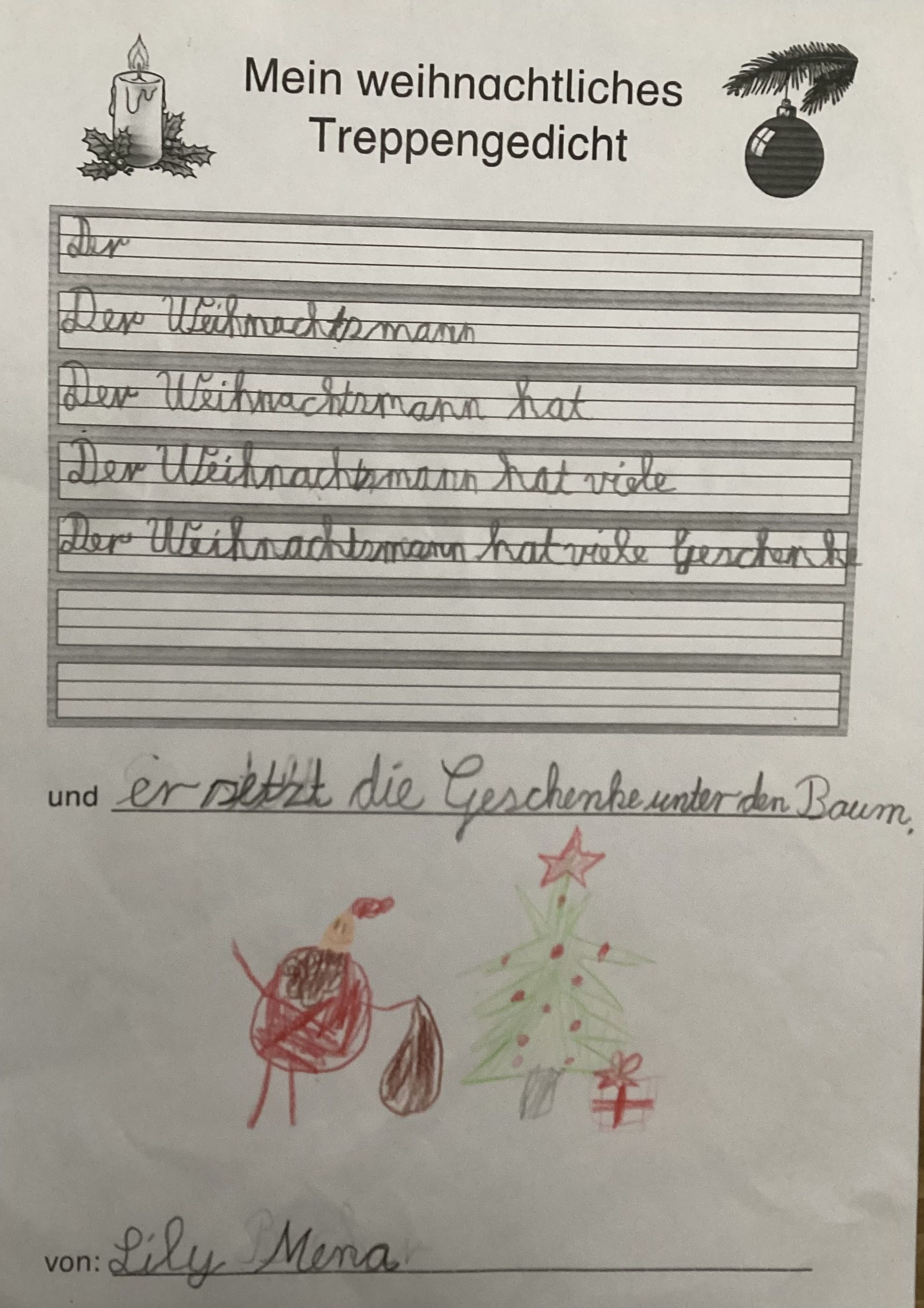 Gedicht und Zeichnung